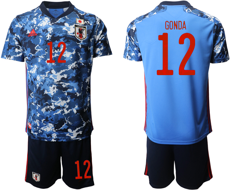 Men 2020-2021 Season National team Japan home blue #12 Soccer Jersey